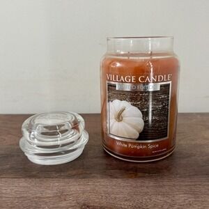 Village Candle White Pumpkin Spice Large Limited‎ Edition